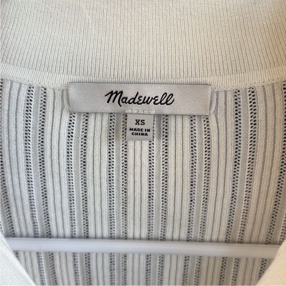 NWOT Madewell Signature Knit Johnny Collar Sweater Size XS - Picture 4 of 9
